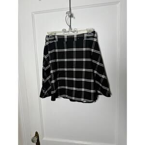 Old Navy Black White Plaid School Girl Academia Preppy Gossip Girl Skirt 0